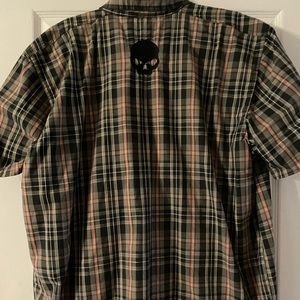 Mens XL short sleeve button up plaid